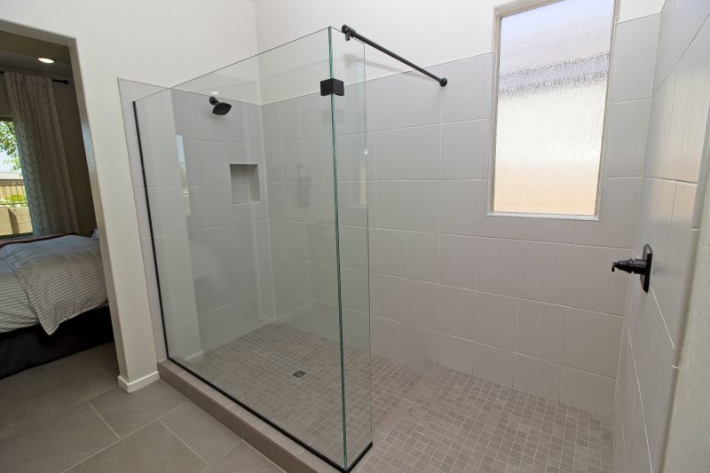 Corner Shower with Built-in Storage